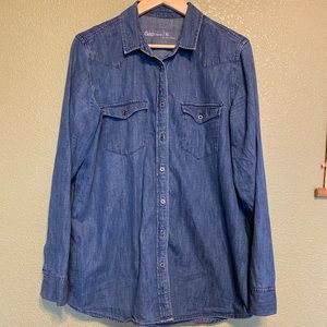 Blue Denim Button Up Shirt